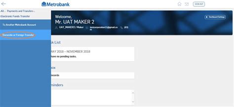 Sending money via Domestic or Foreign Transfer via Metrobank .